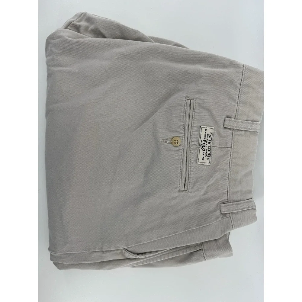 Polo Ralph Lauren Prospect Pants Men's 42x30 Khaki 100% Cotton Classic Chino‎